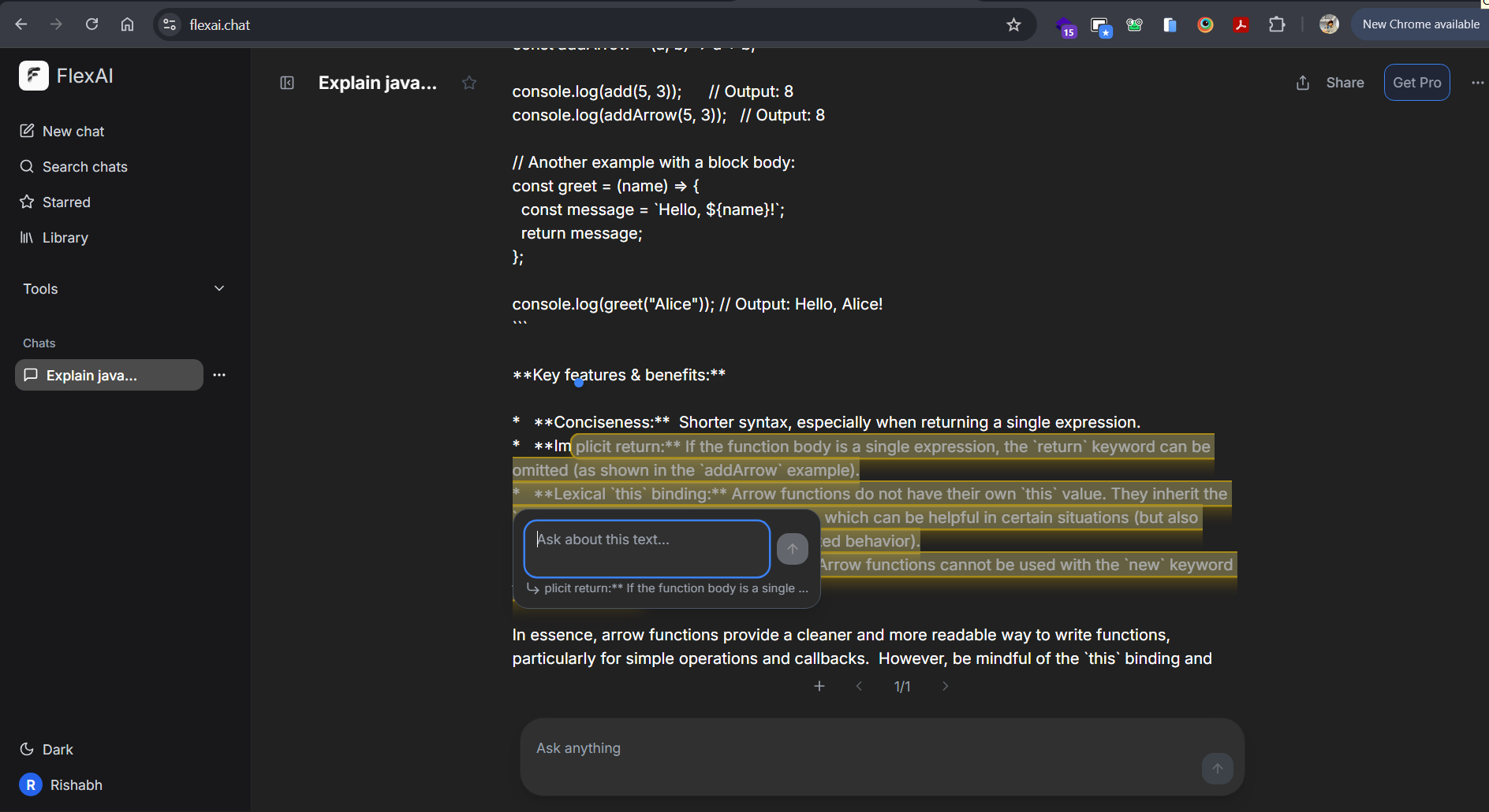 AI Chat Assistant FlexAI